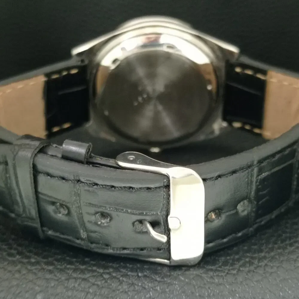 Vintage 1989 Citizen Automatic Mens Silver Watch W/daydate & Gold accents